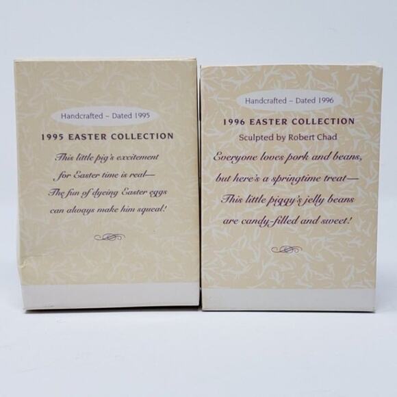 2 Hallmark Piglet Spring Ornament | Ham n Eggs + Pork n Beans - Picture 7 of 7